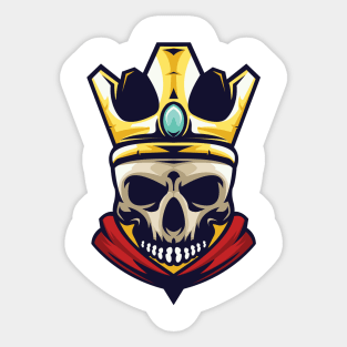 Skull wearing crown Sticker